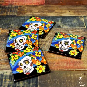 Ceramic Coaster set | Catrina Eleganté. Four piece coaster set.