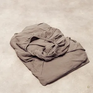 Charcoal Grove Linen Fitted Sheet