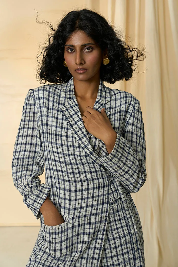 Checkmate Kala Cotton Tie Up Blazer