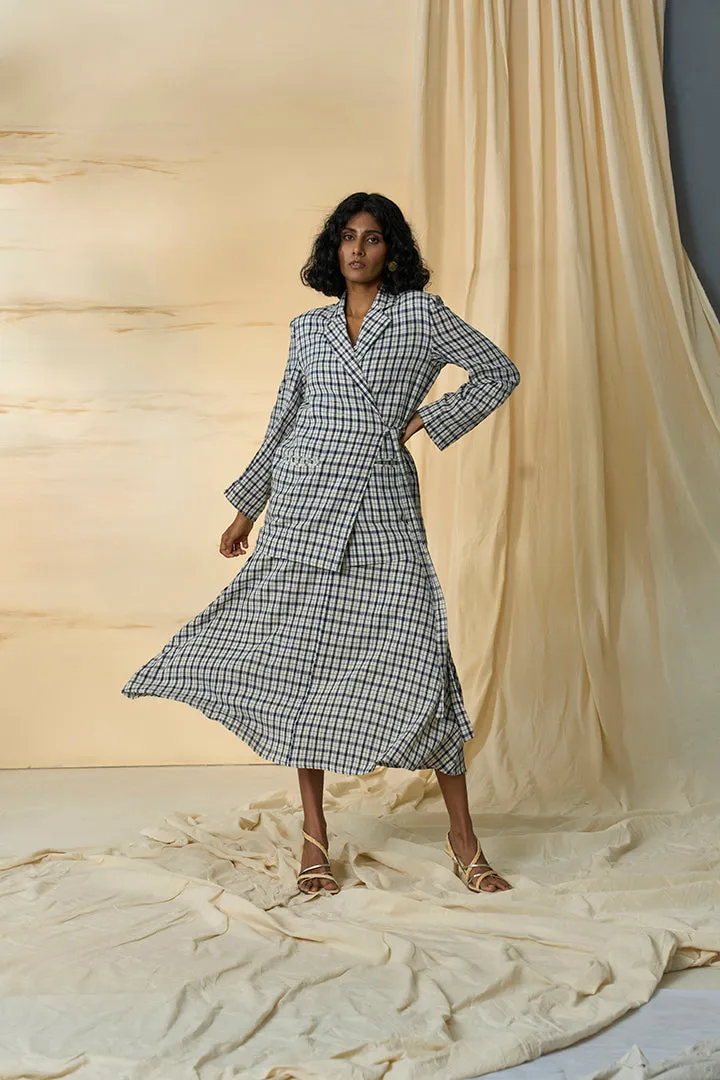 Checkmate Kala Cotton Tie Up Blazer