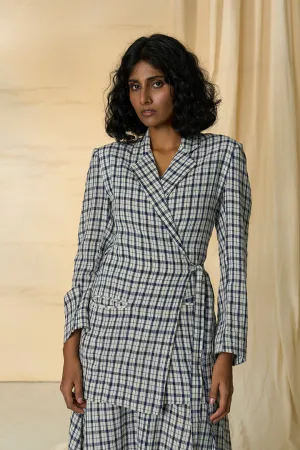 Checkmate Kala Cotton Tie Up Blazer