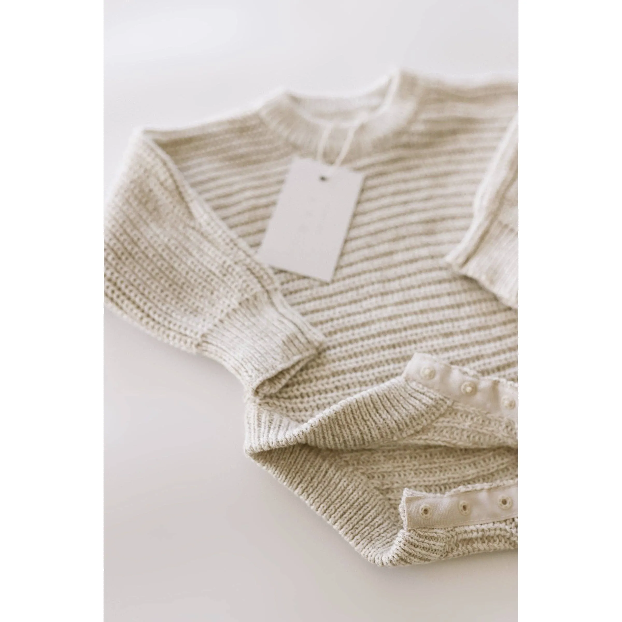 Chunky Knit Onesie ‘Oatmeal’