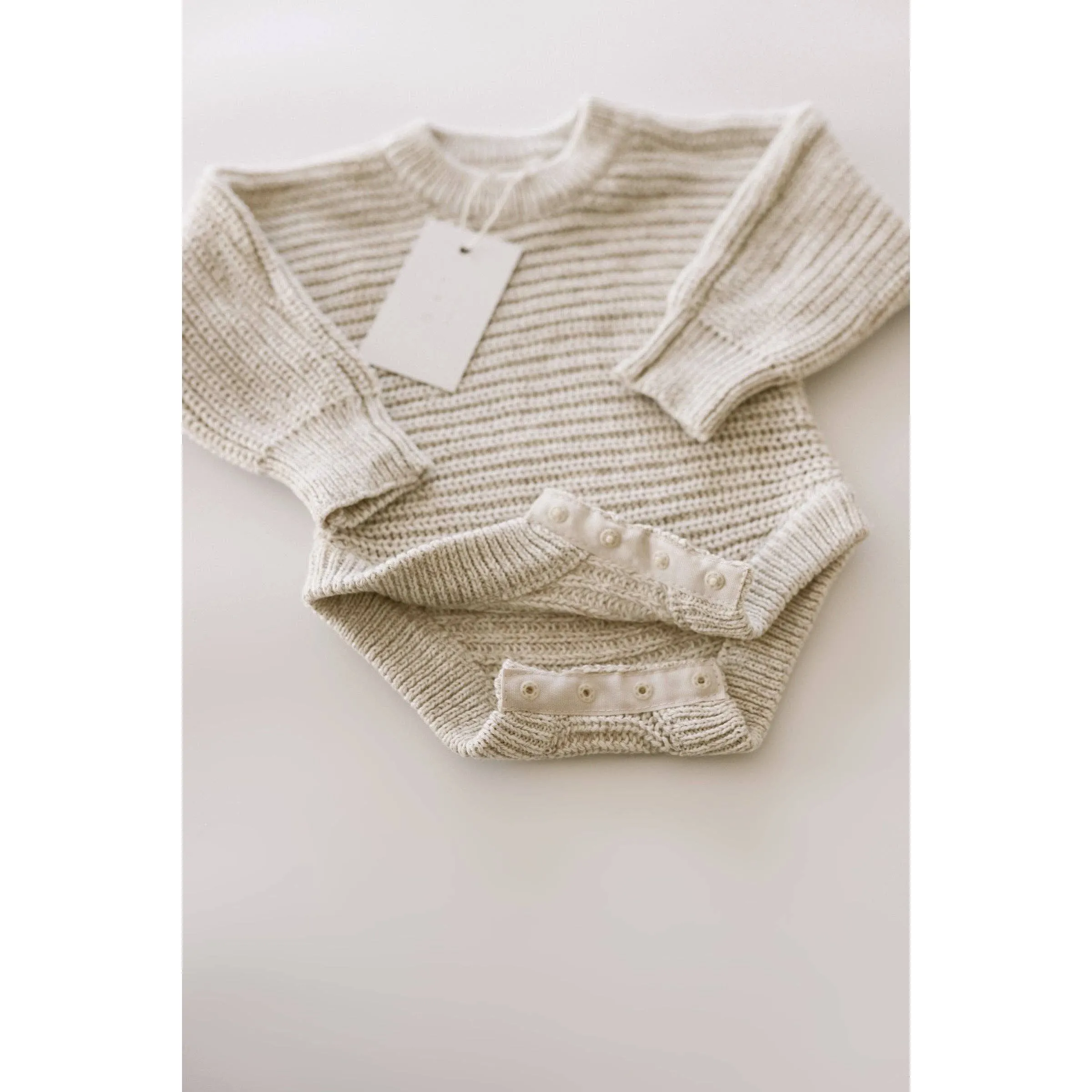 Chunky Knit Onesie ‘Oatmeal’