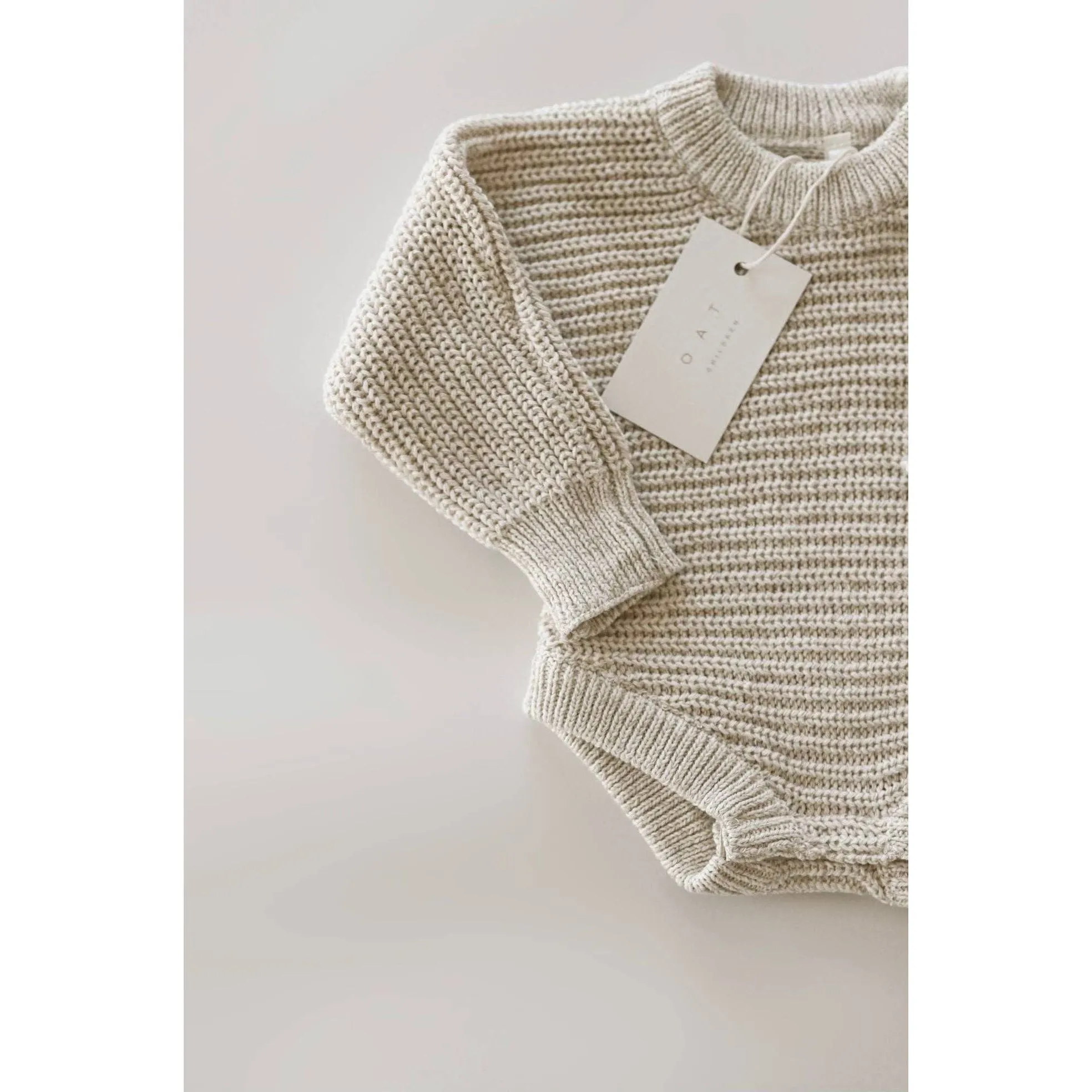 Chunky Knit Onesie ‘Oatmeal’