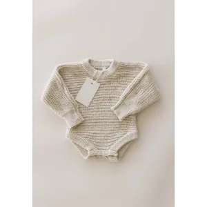 Chunky Knit Onesie ‘Oatmeal’