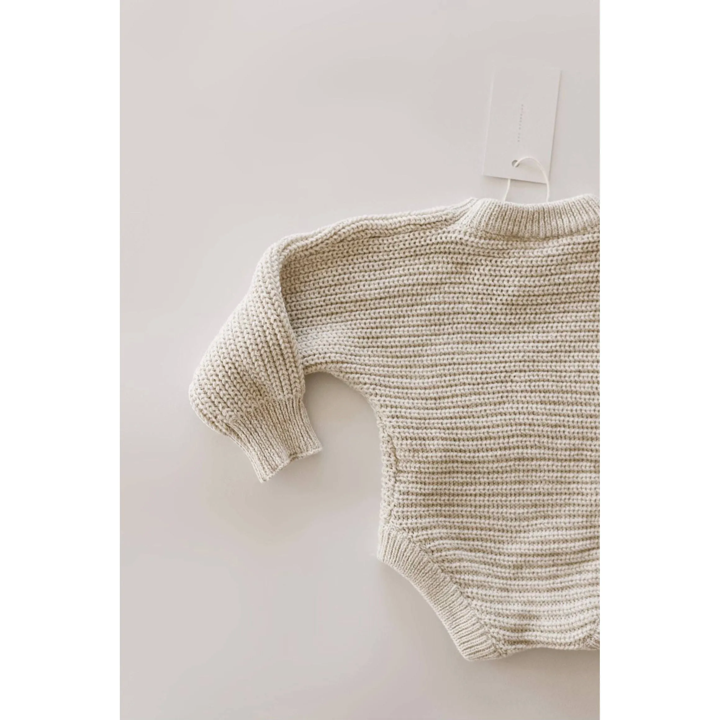 Chunky Knit Onesie ‘Oatmeal’