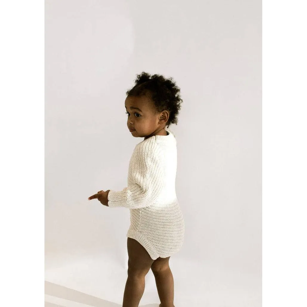 Chunky Knit Onesie ‘Oatmeal’