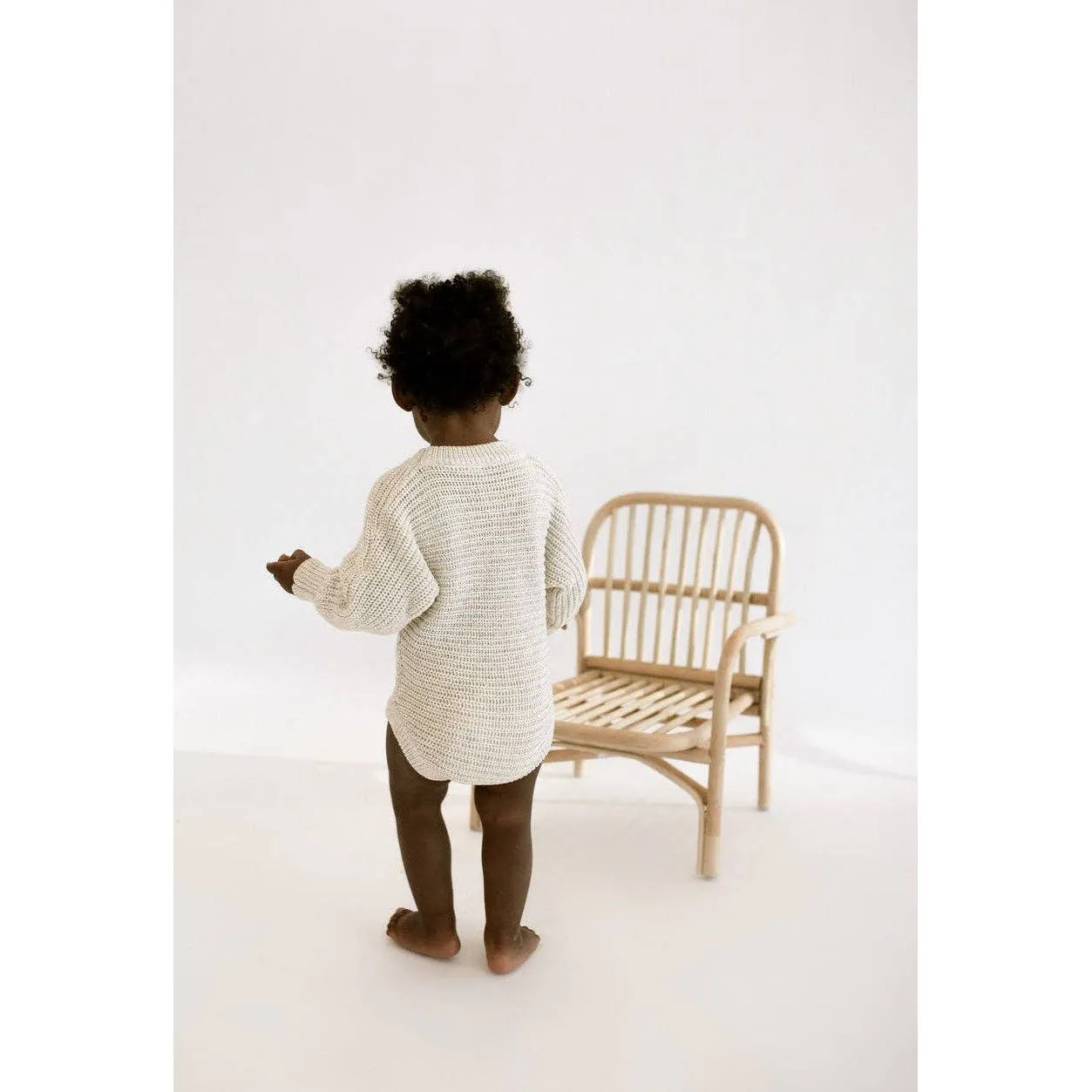 Chunky Knit Onesie ‘Oatmeal’