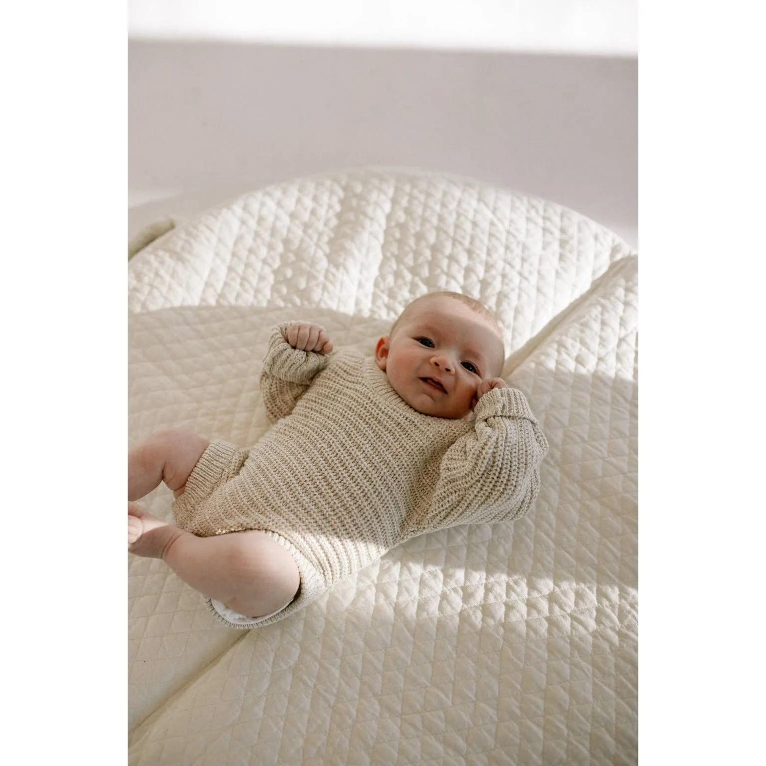 Chunky Knit Onesie ‘Oatmeal’