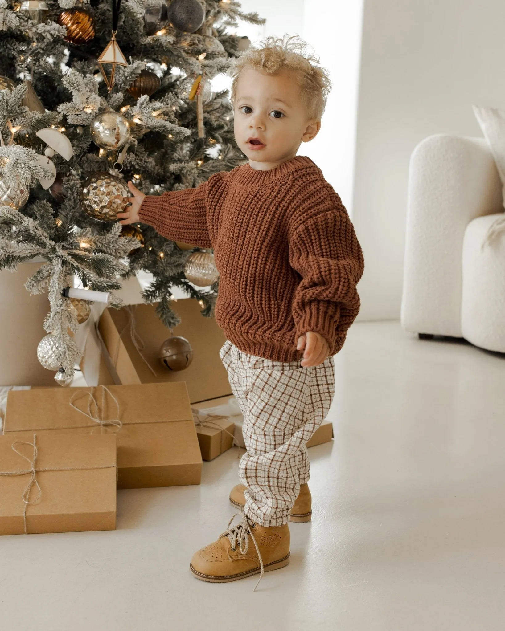 Chunky Knit Sweater || Cranberry