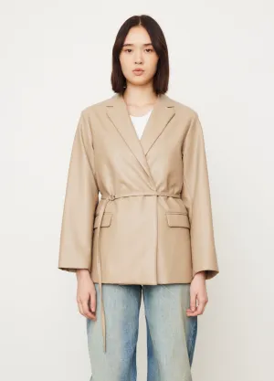 Claudia Vegan Leather Blazer