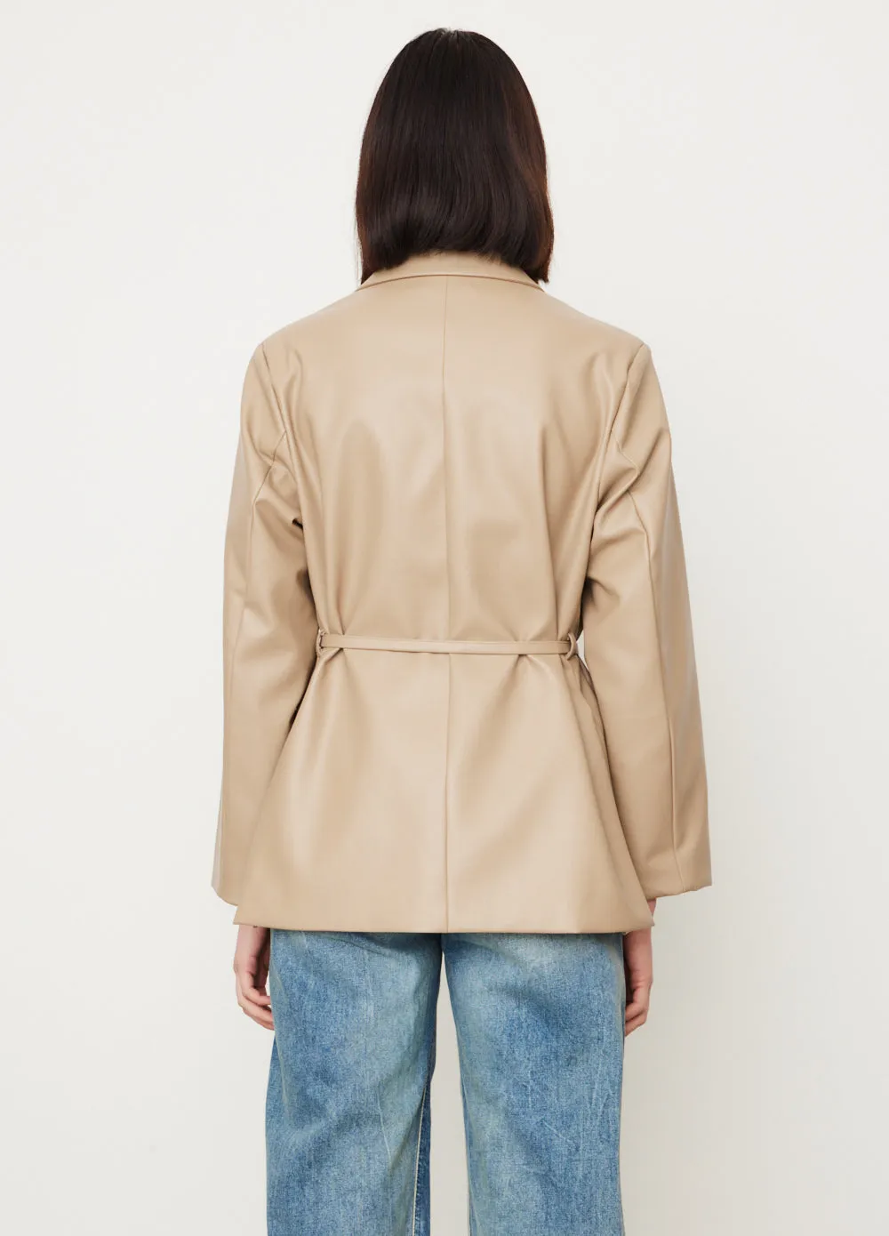 Claudia Vegan Leather Blazer