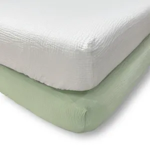 Cloud Muslin Fitted Sheet Set of 2