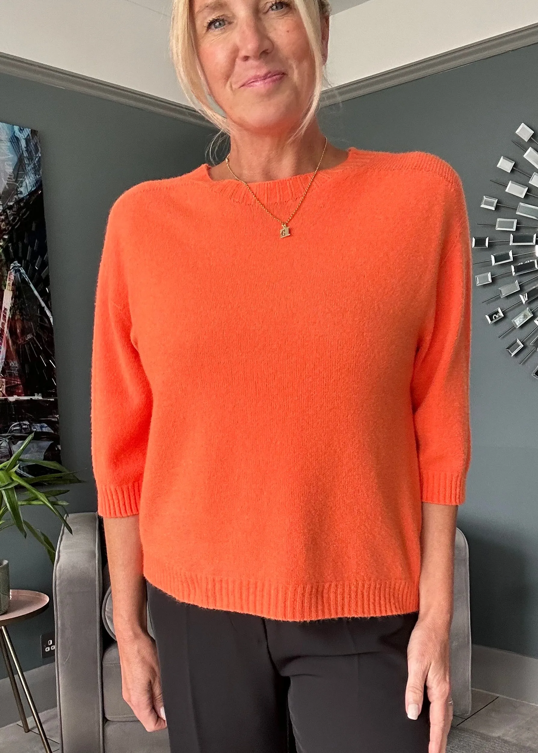 Cobalt Blue Half Sleeve Jumper