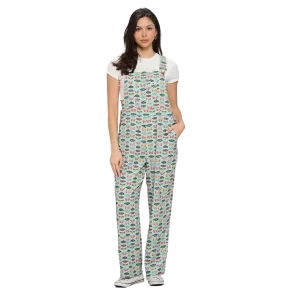 Colorful Butterfly Print Overalls