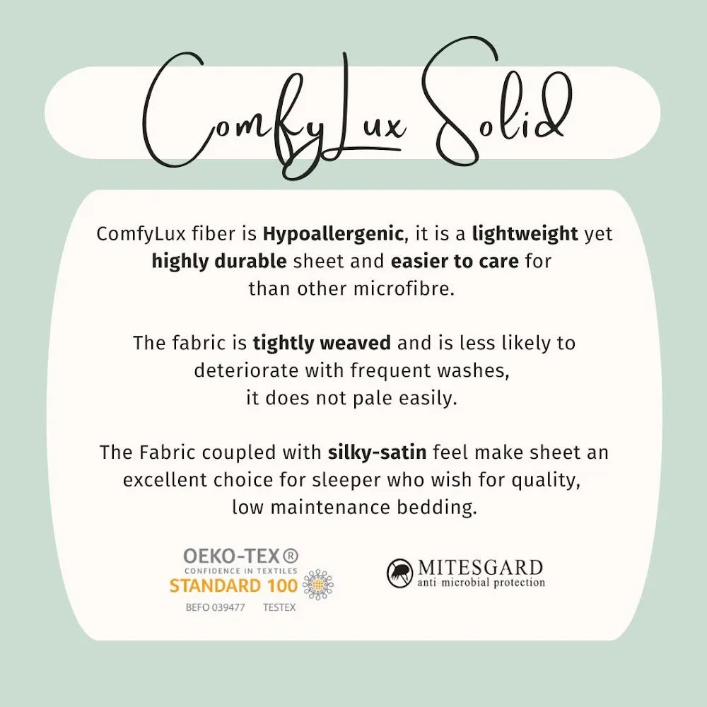 ComfyLux Solid 988TC Fitted Sheet Set - Mauve