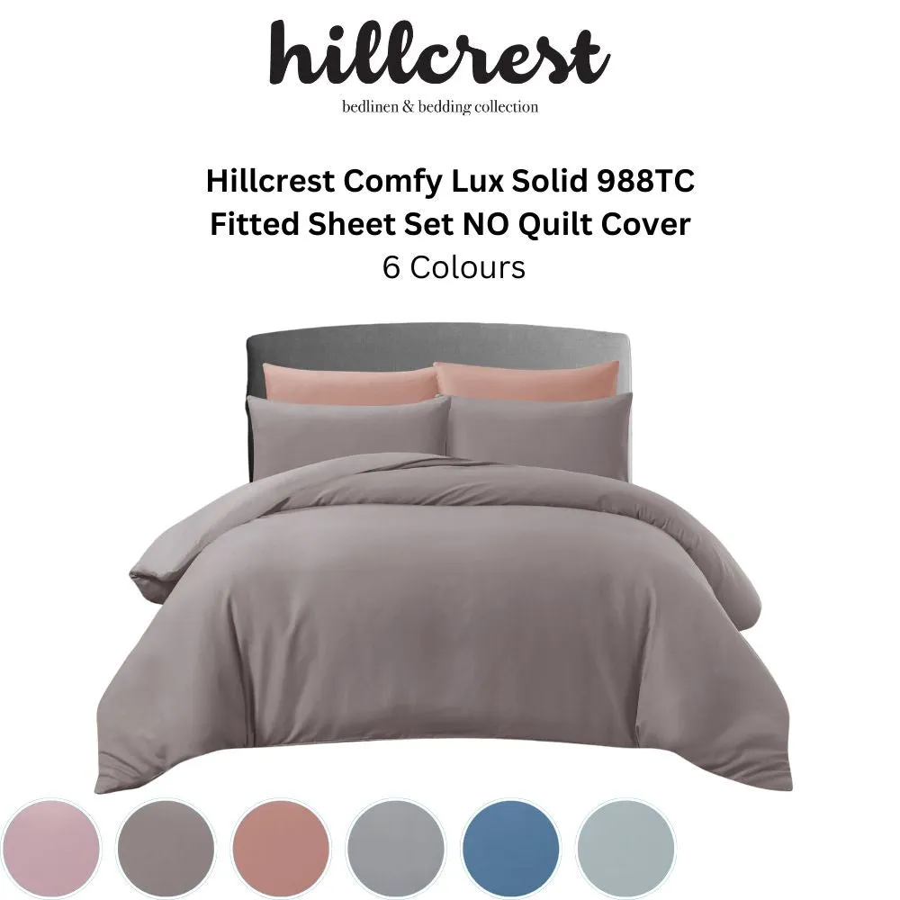 ComfyLux Solid 988TC Fitted Sheet Set - Mauve