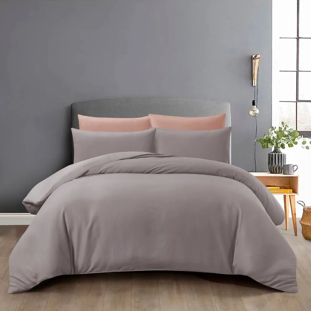 ComfyLux Solid 988TC Fitted Sheet Set - Mauve