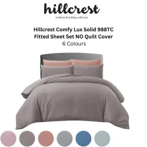 ComfyLux Solid 988TC Fitted Sheet Set - Mauve