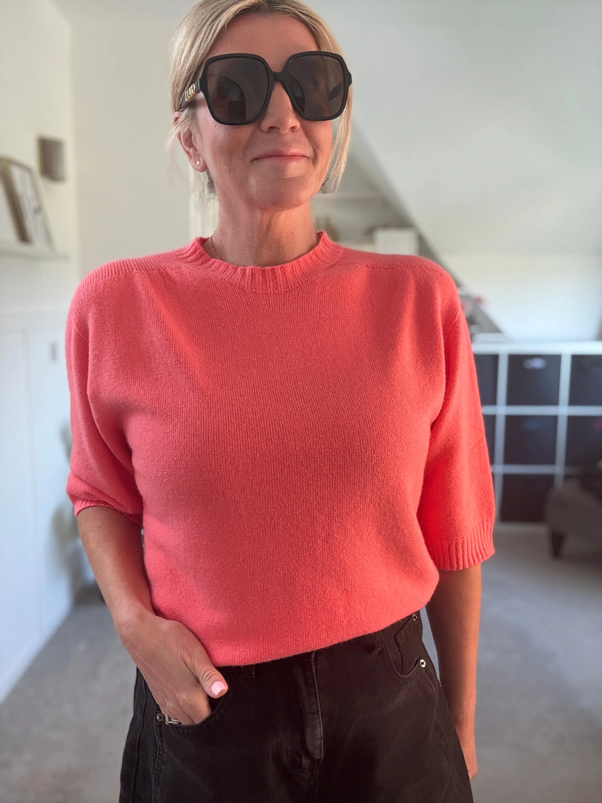 Coral Half Sleeve Jumper