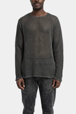 Cotton mesh knitted sweater