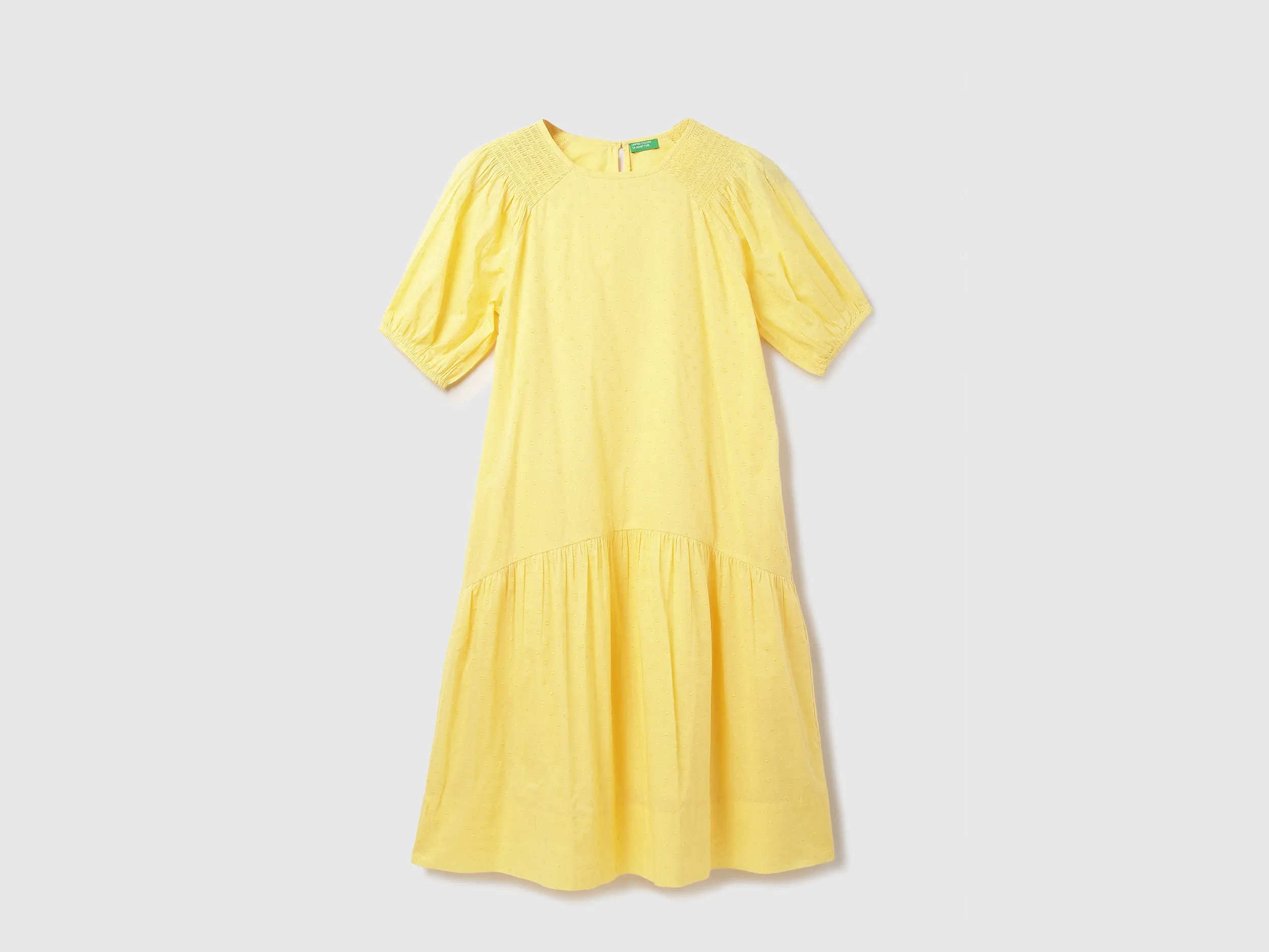 Cotton Solid Round Neck Women Dresses