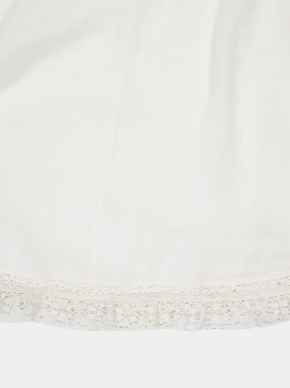 Cream Ascension Lace Yoke Midi Dress