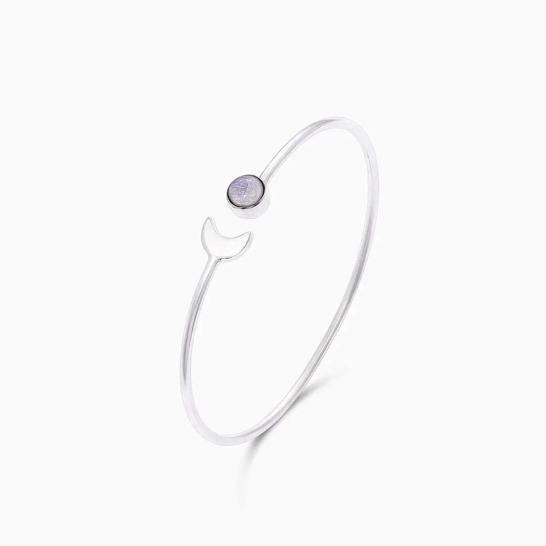 Crescent Moon and Sun Design 925 Sterling Silver Bracelet