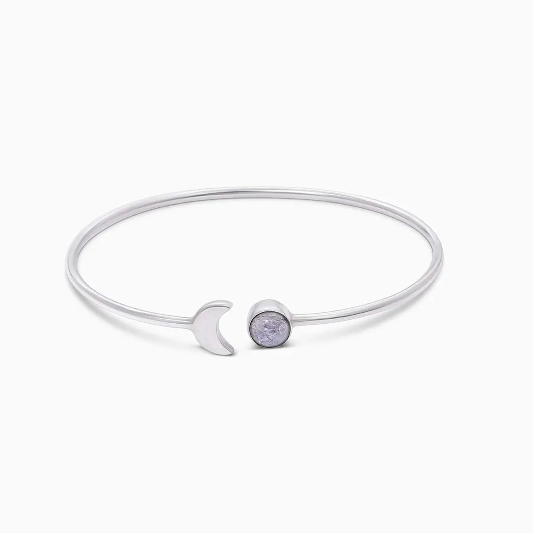 Crescent Moon and Sun Design 925 Sterling Silver Bracelet