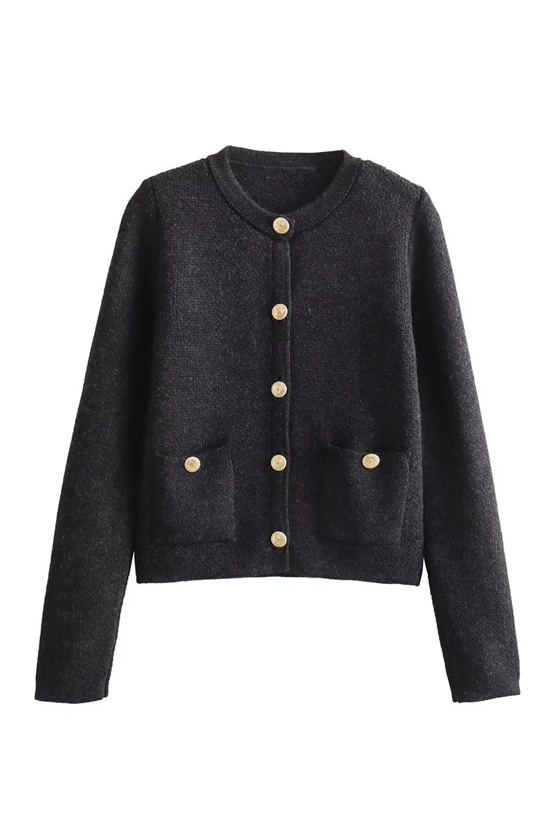 CS3382 Knitted Short Cardigan Outerwear