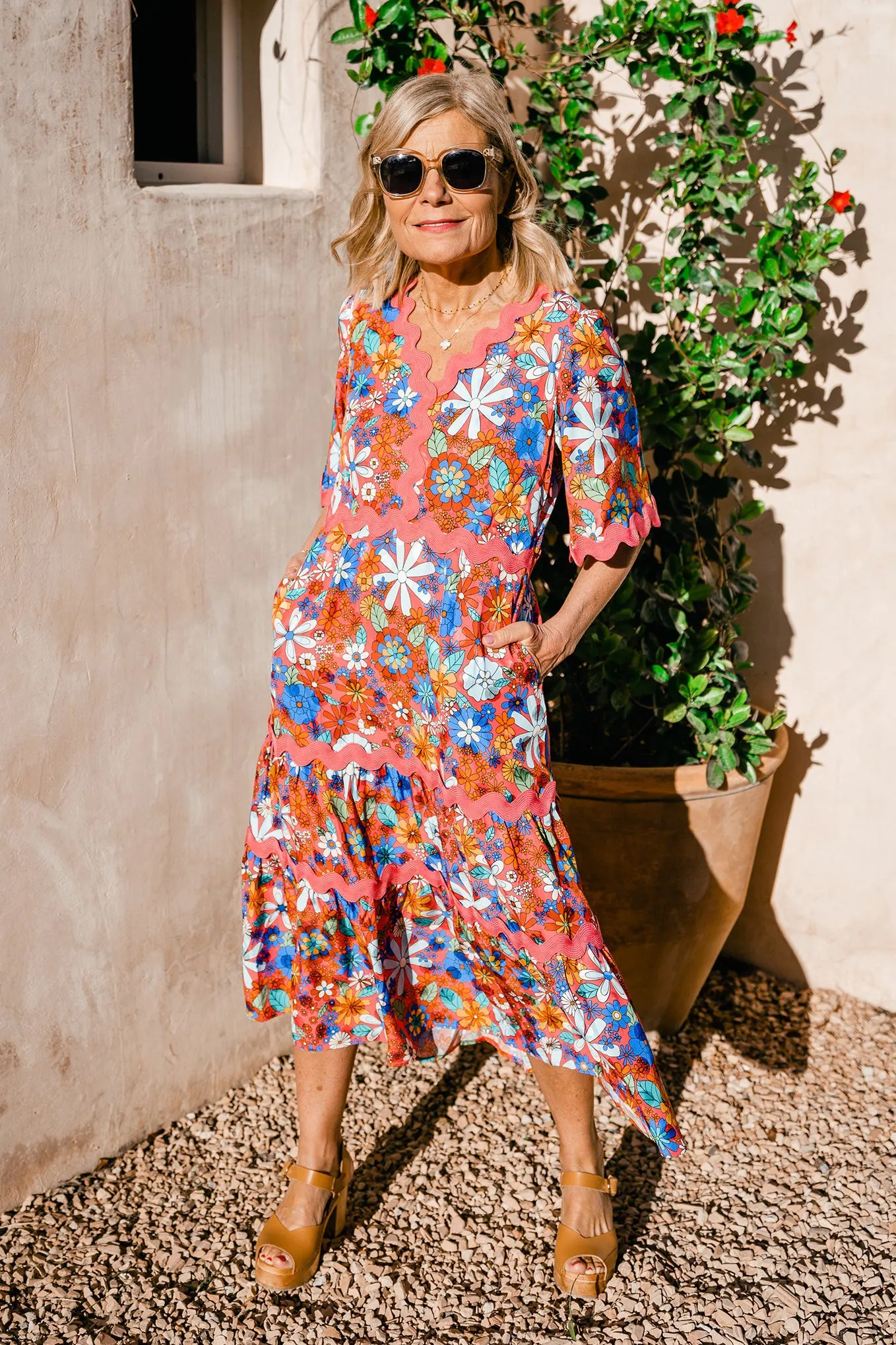 EF X Wyse Dana Ric Rac Dress - Multi