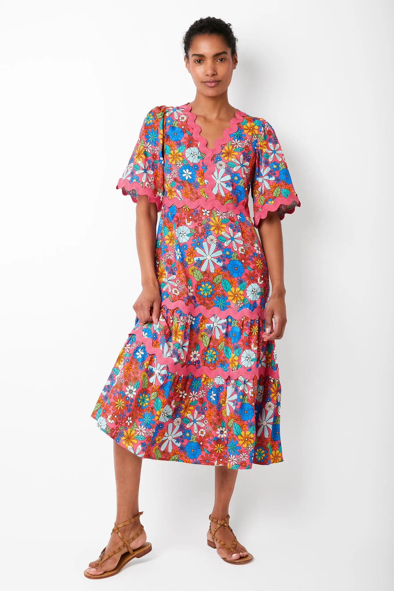 EF X Wyse Dana Ric Rac Dress - Multi