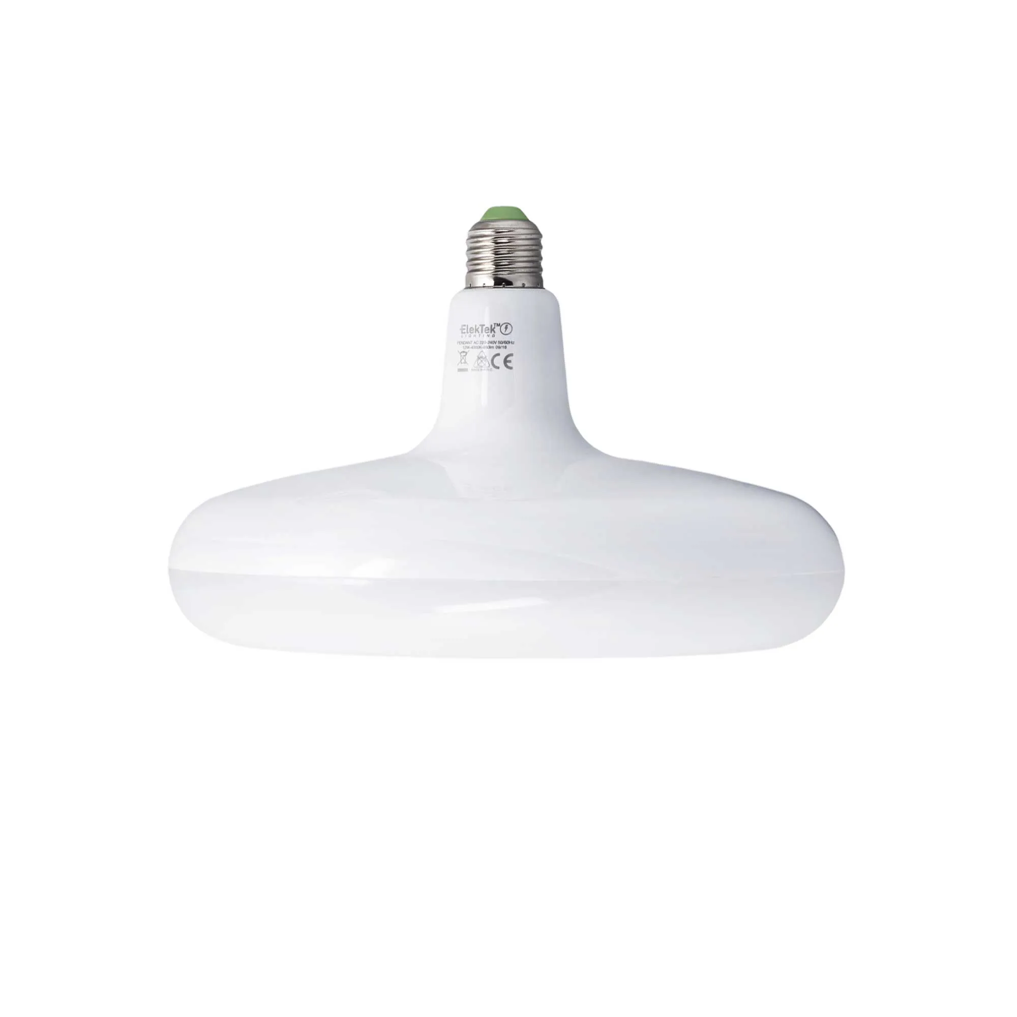 ElekTek Round LED E27 Bulb 220mm Dia 12 or 18 Watt Colours