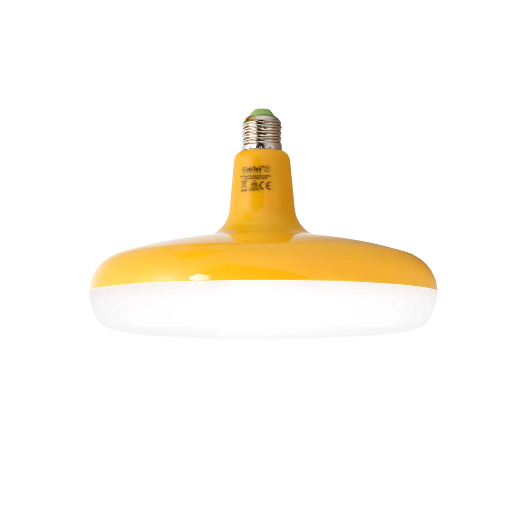 ElekTek Round LED E27 Bulb 220mm Dia 12 or 18 Watt Colours