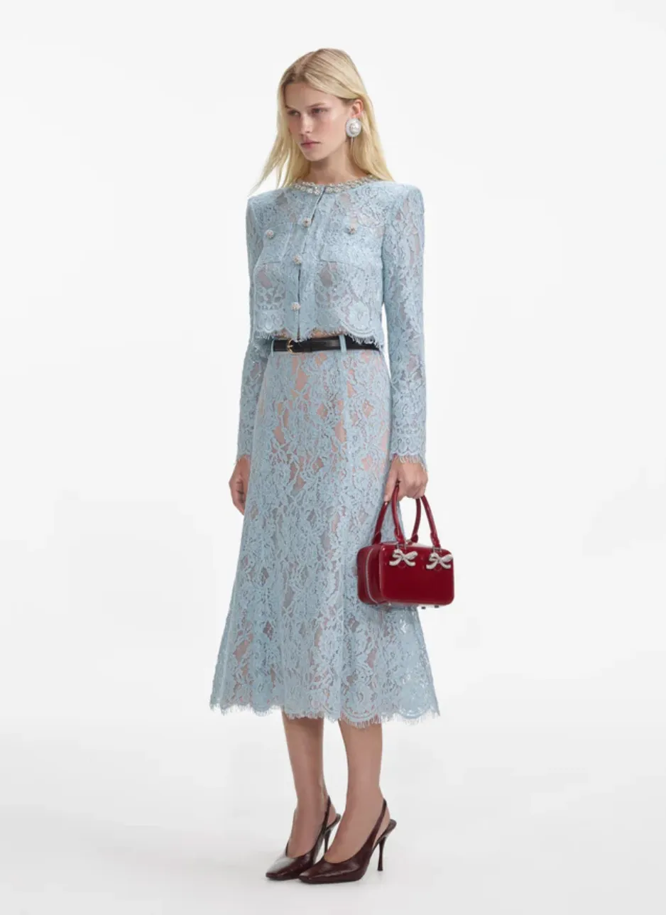 Embellished Top - Blue Lace