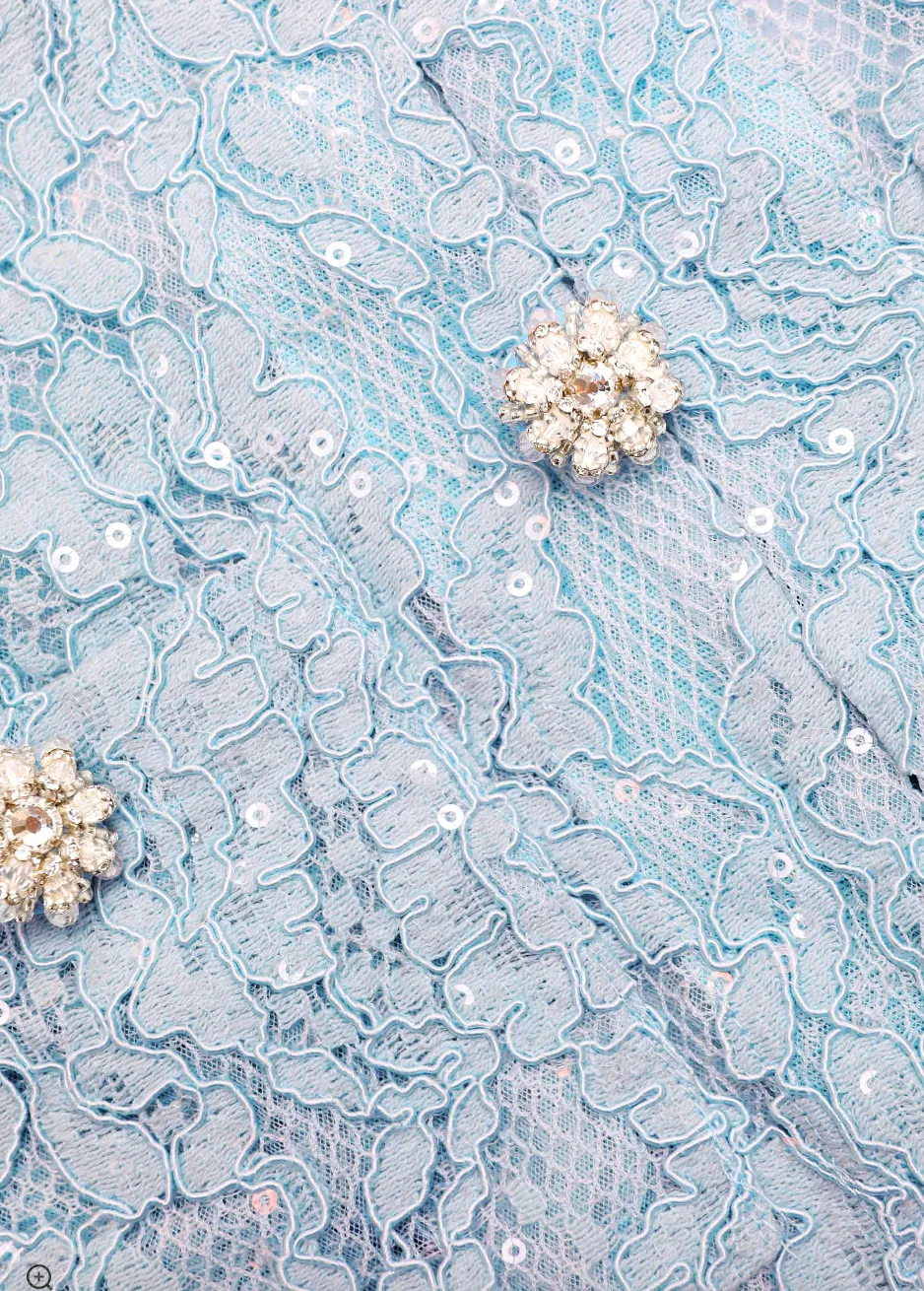 Embellished Top - Blue Lace