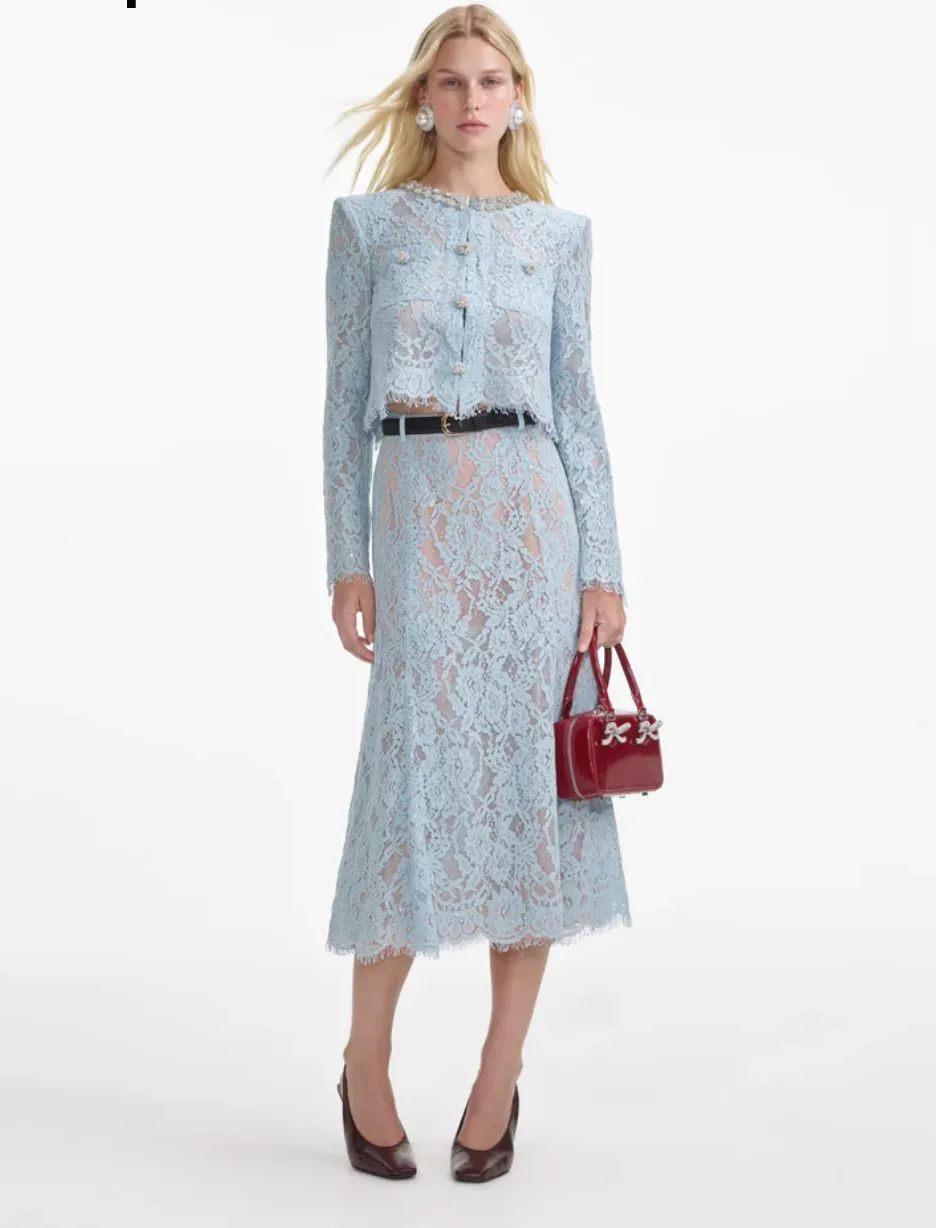 Embellished Top - Blue Lace