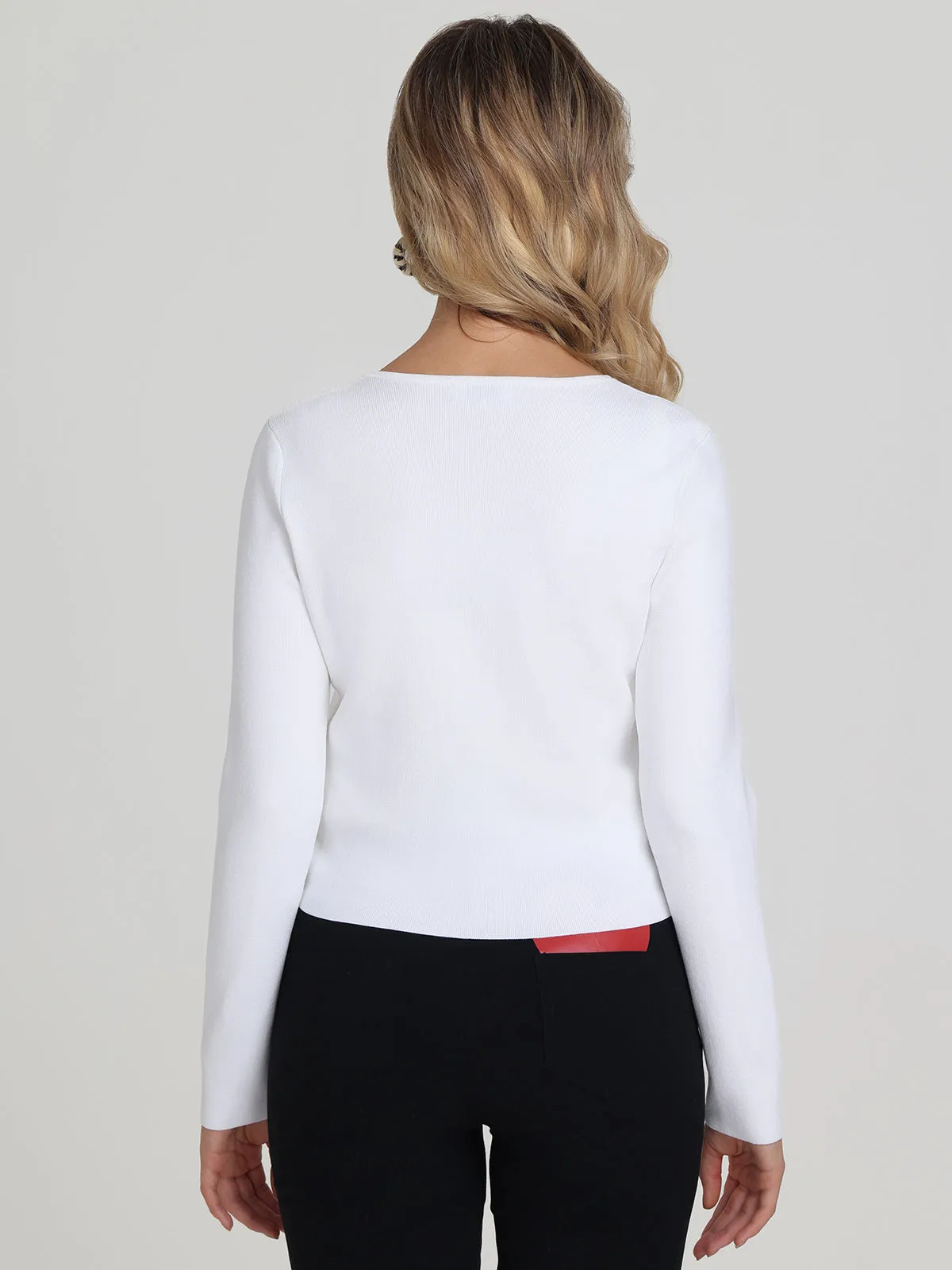 Eva: Cropped Crewneck Cardigan
