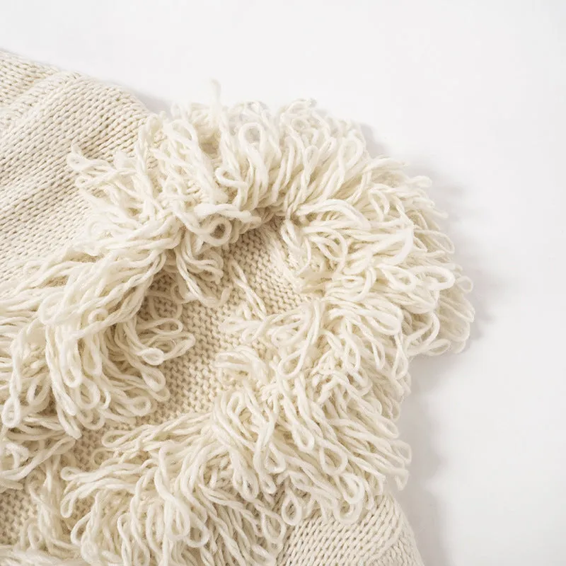 Fashion Long Sleeves Tassels Knitted Sweaters