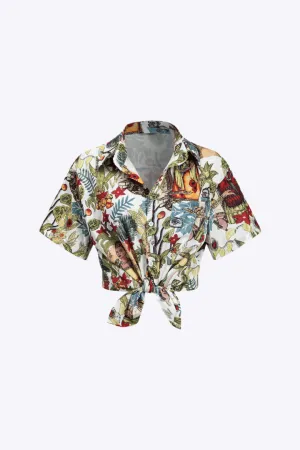 Fauna - Casual Boho Chic Woman's Short Sleeve Shirt