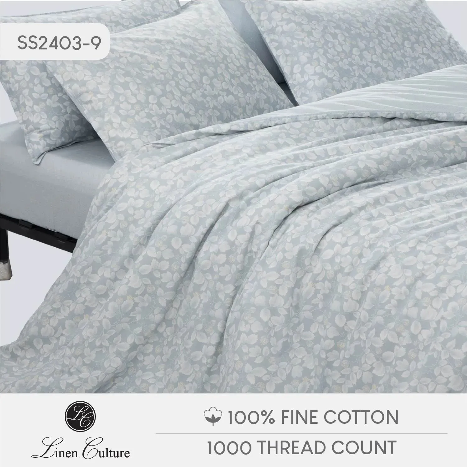 Fine Cotton Prints - White Leaf
