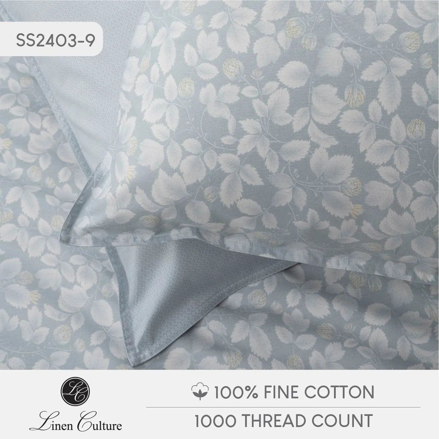 Fine Cotton Prints - White Leaf