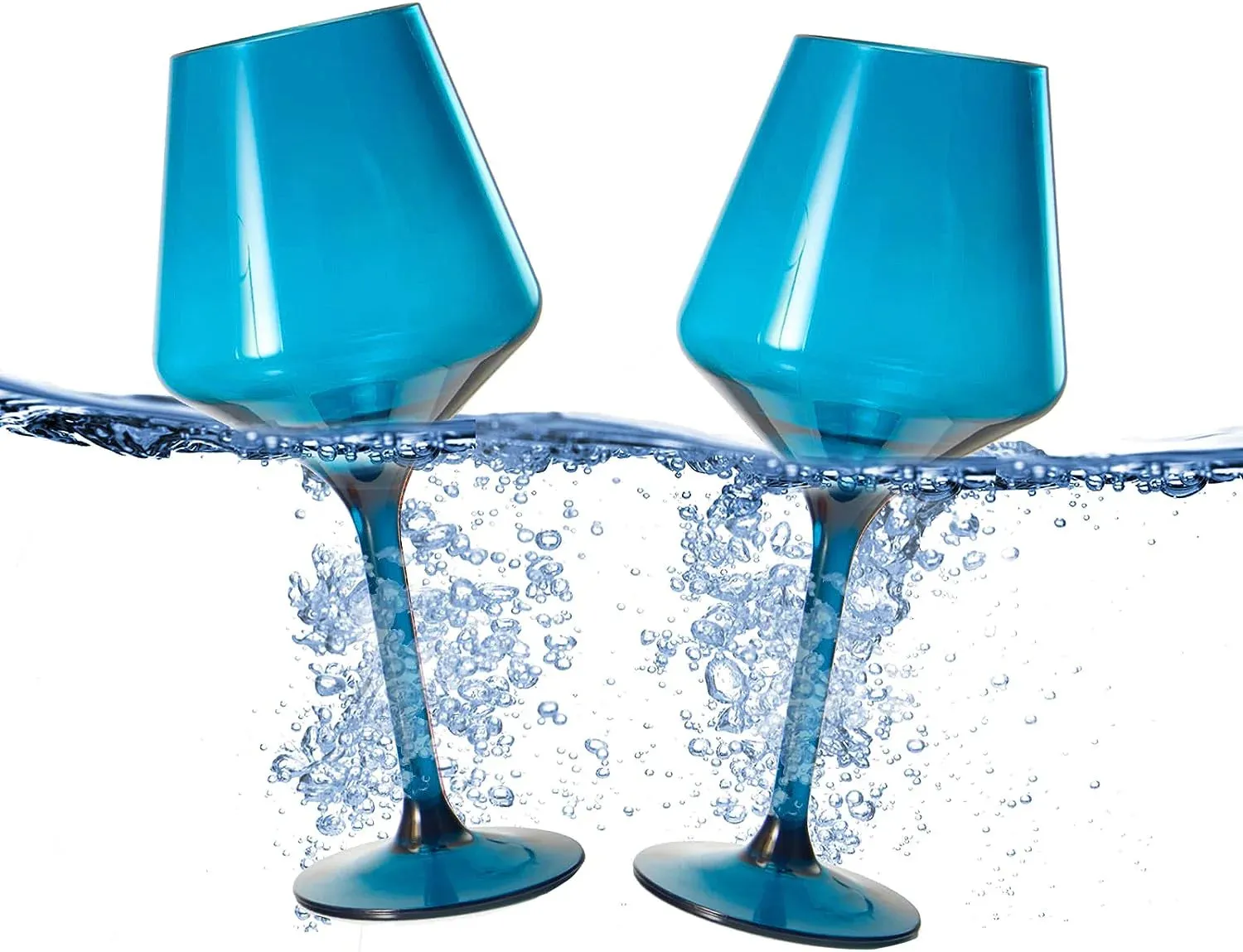 Floating Acrylic Glass Set- Aqua