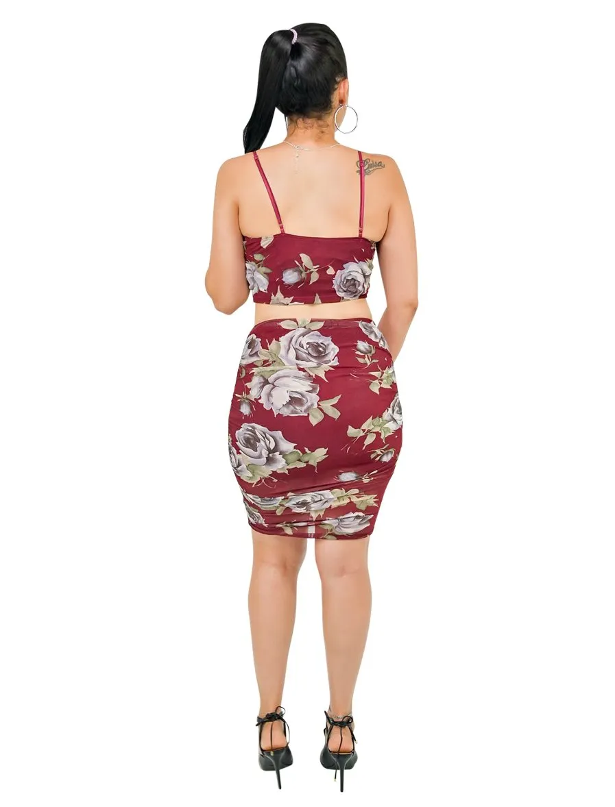 Floral Print Matching Sets Outfits