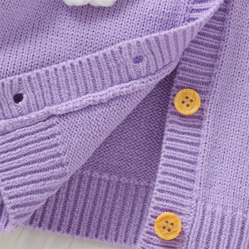 Girls' Knitted Sweater for Autumn-Winter