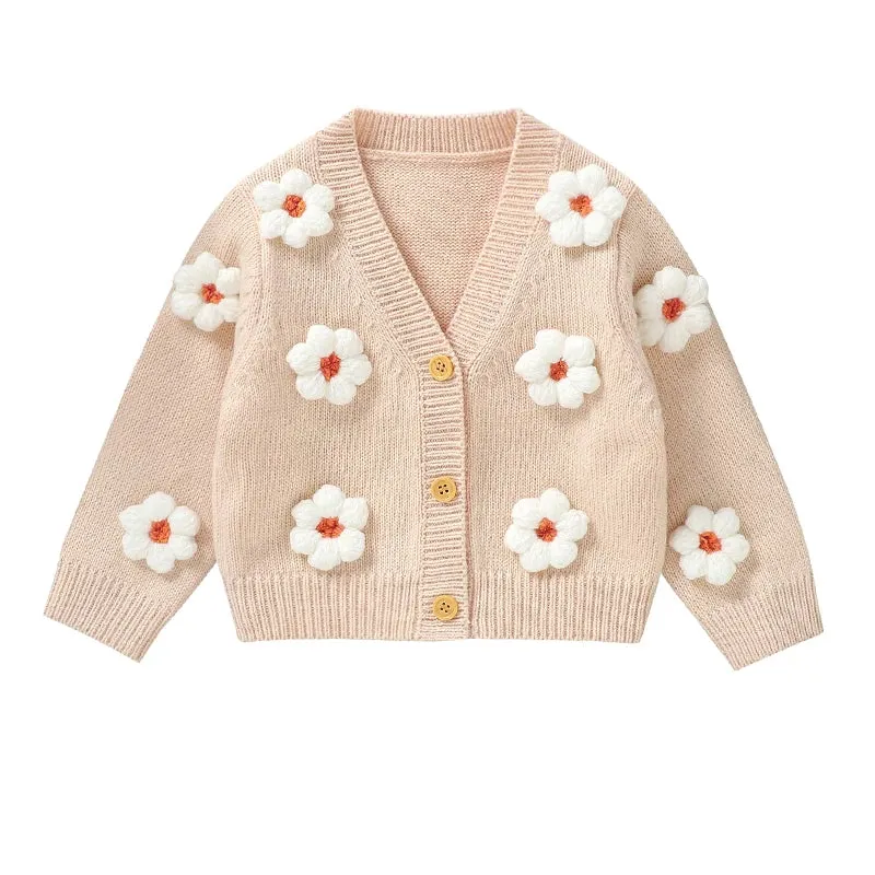 Girls' Knitted Sweater for Autumn-Winter