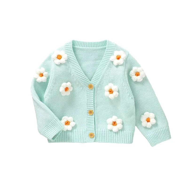 Girls' Knitted Sweater for Autumn-Winter