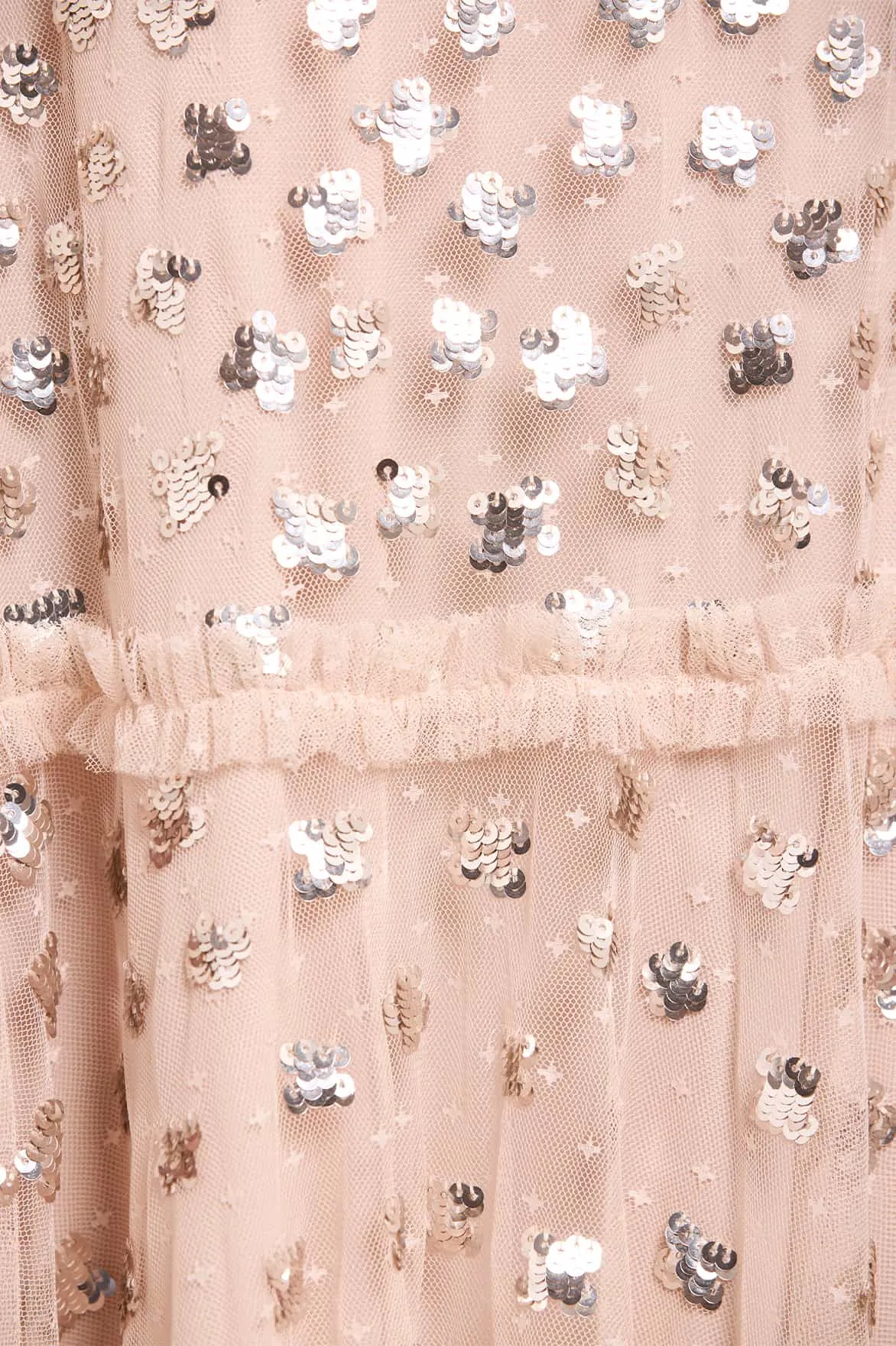 Glisten Tiered Ankle Gown