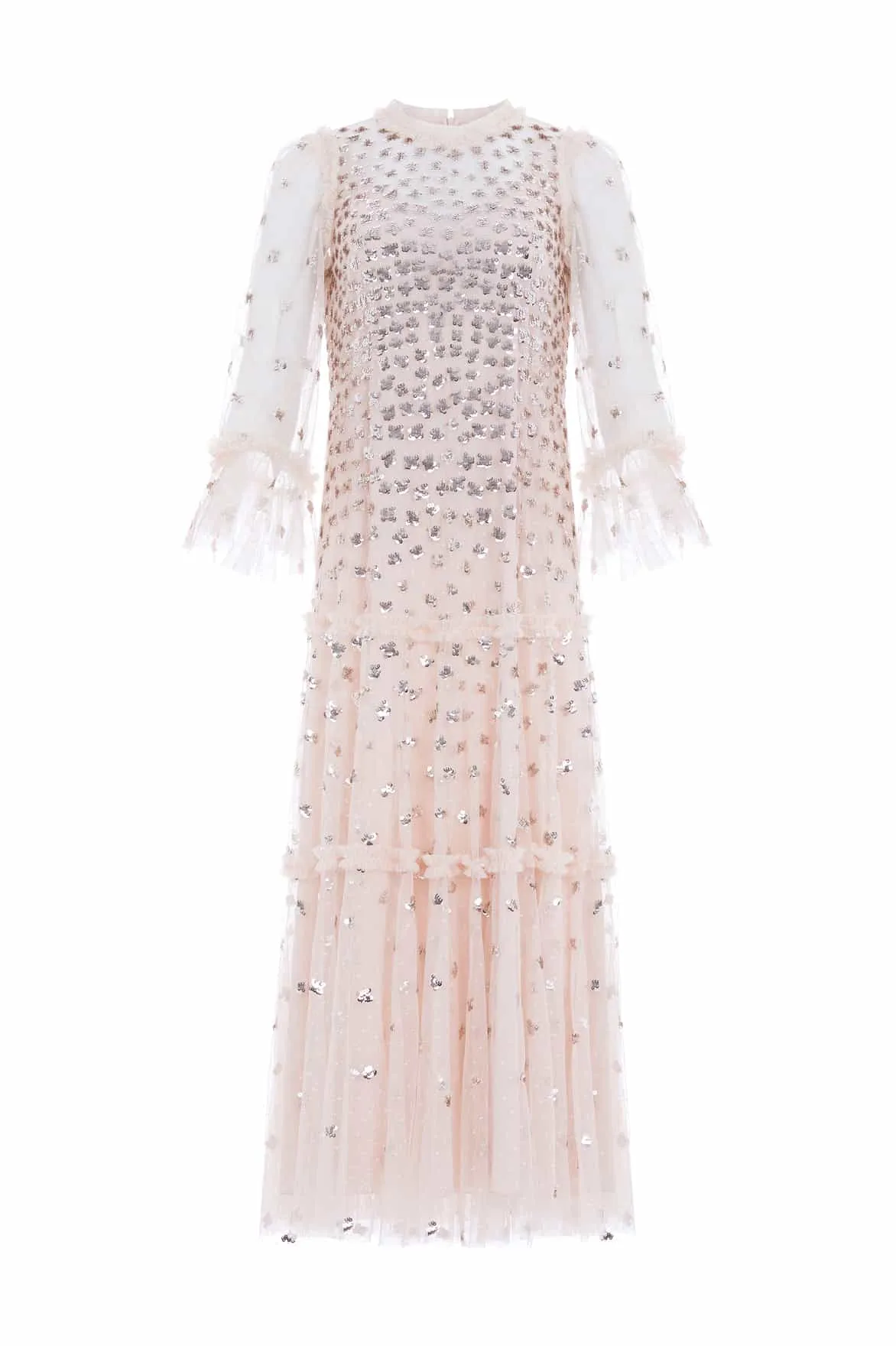 Glisten Tiered Ankle Gown