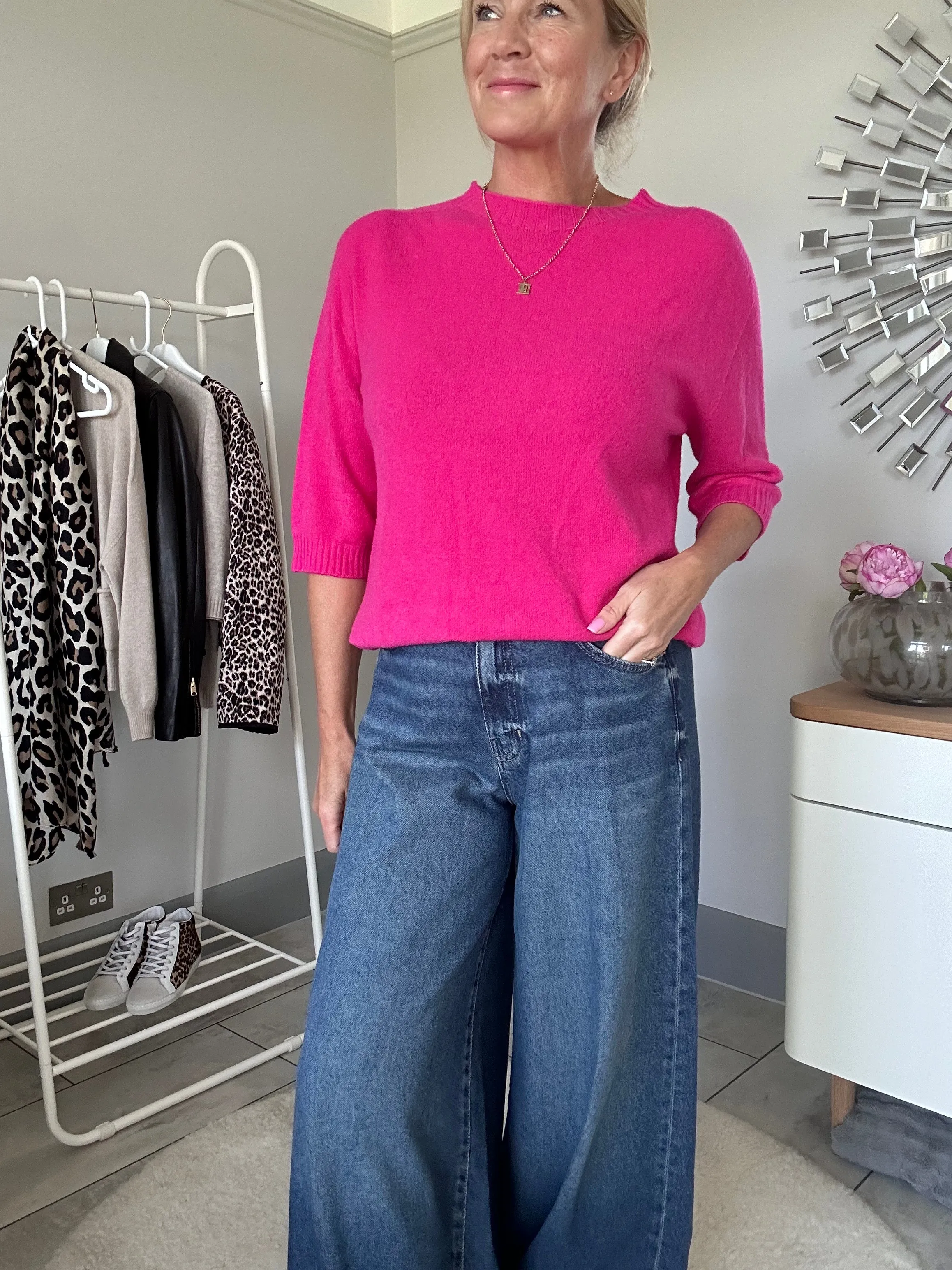 Grey Half Sleeve Jumper
